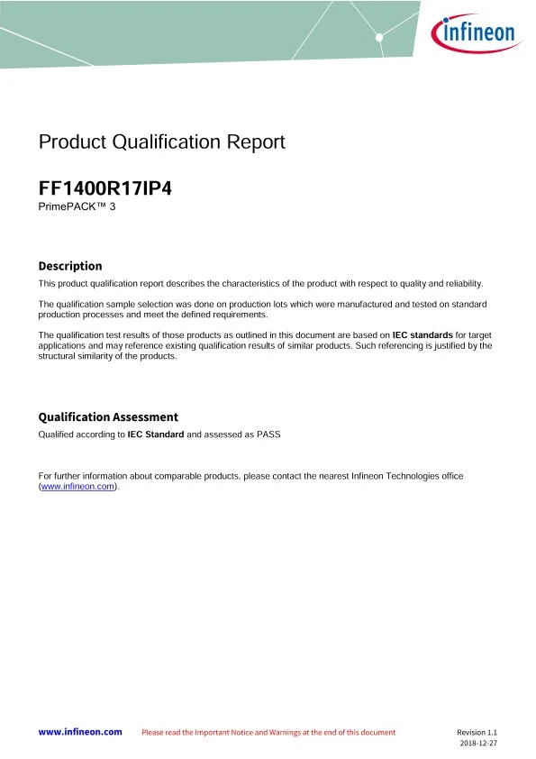 Infineon Ff1400r17ip4