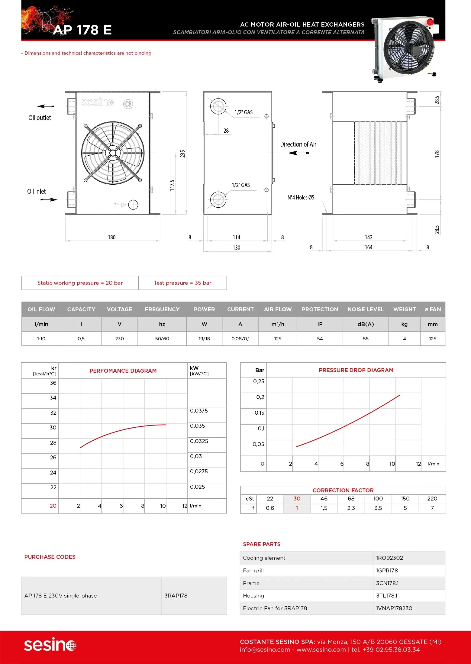 Sesino Ap 178 industrial component reference