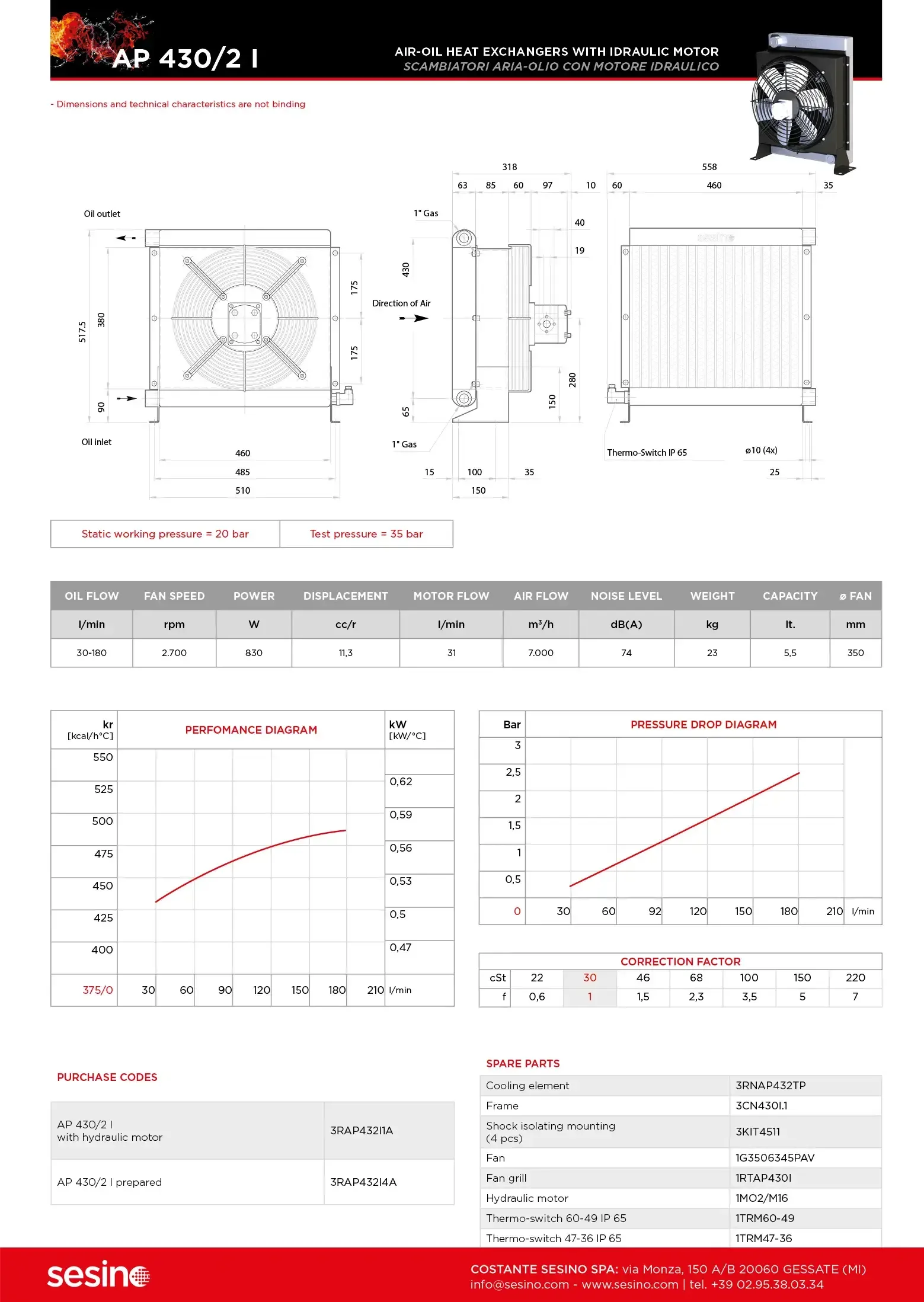 Sesino Ap 430/2 I industrial component reference