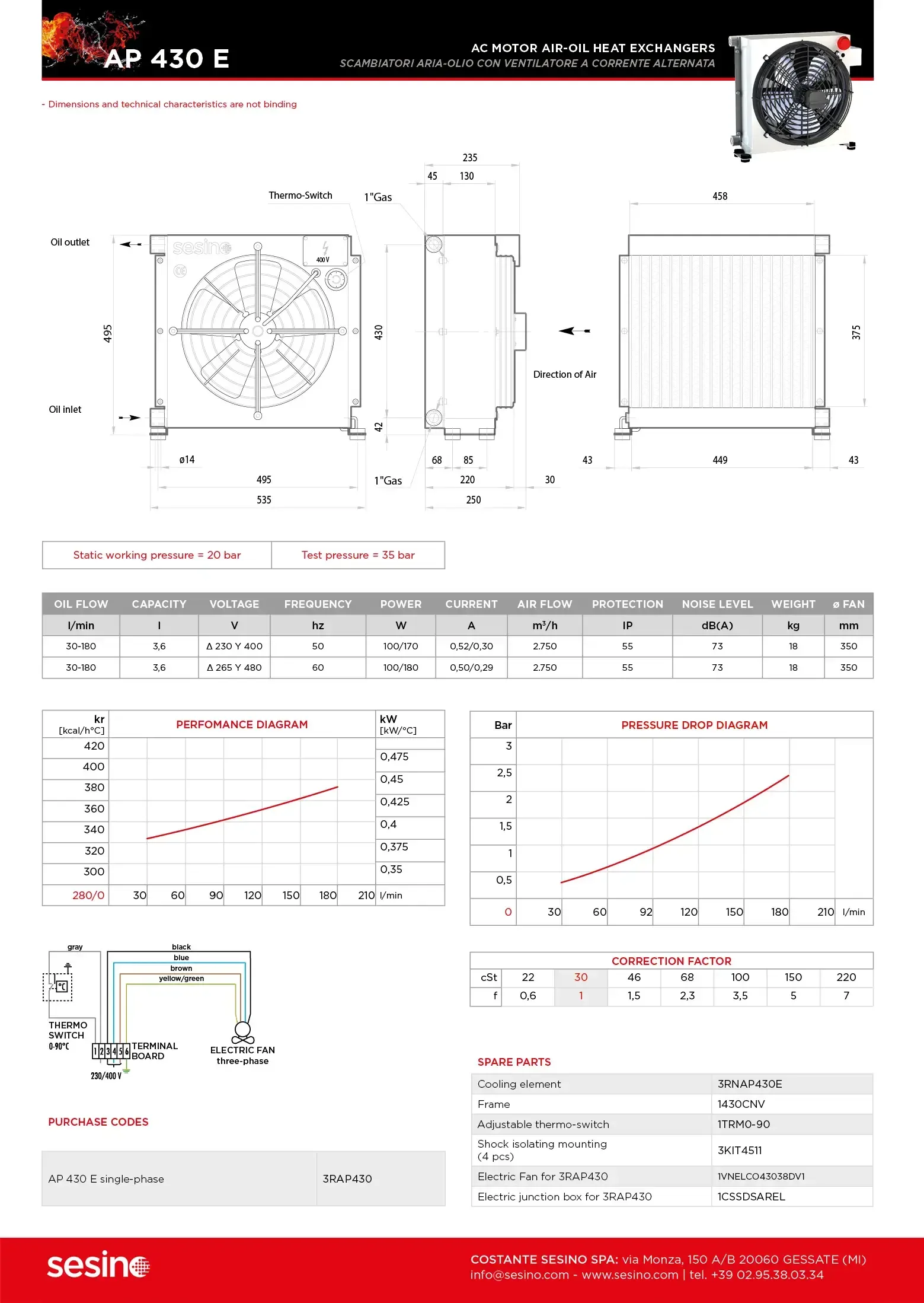 Sesino AP 430 E industrial component reference
