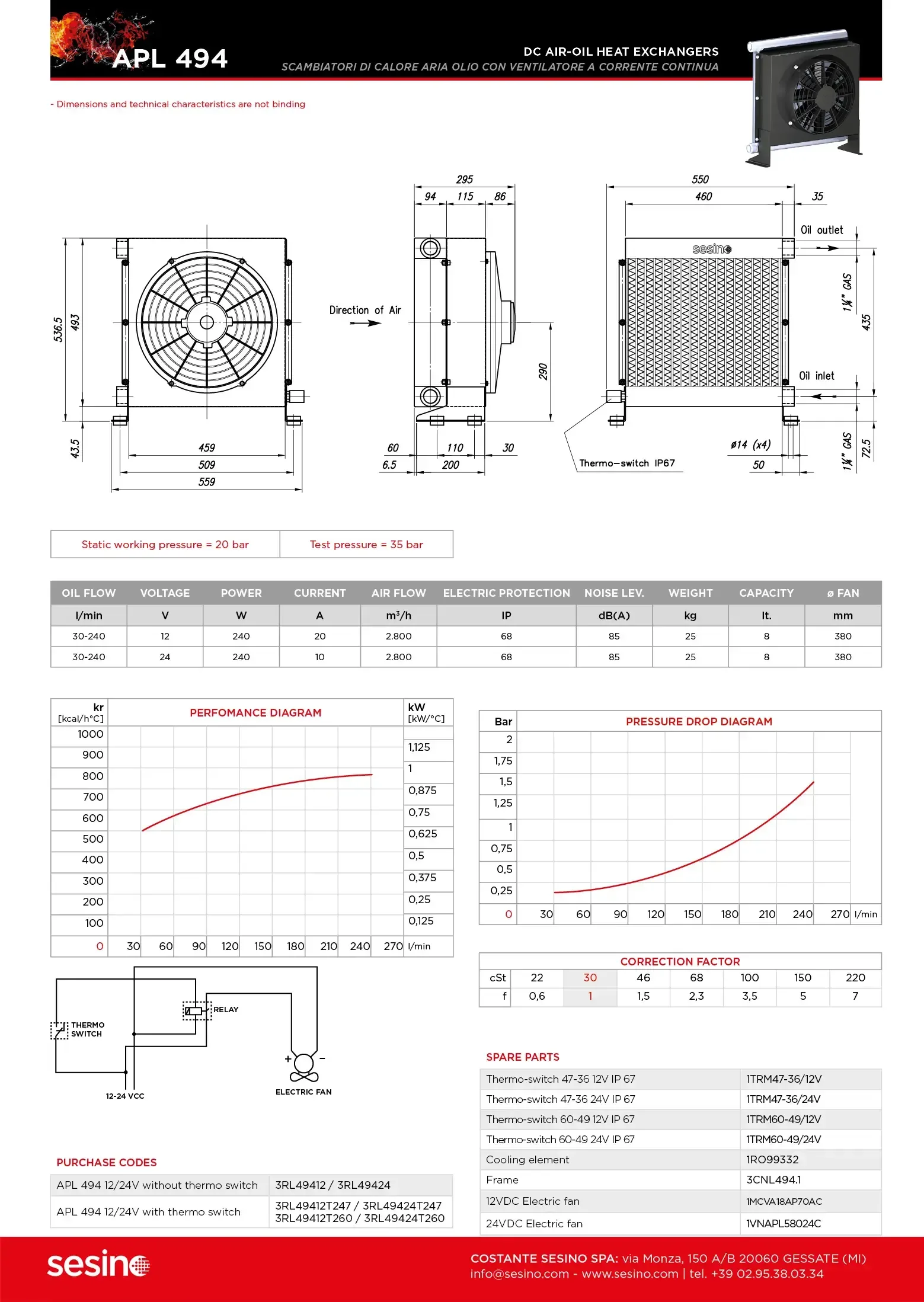 Sesino Apl494 industrial component reference