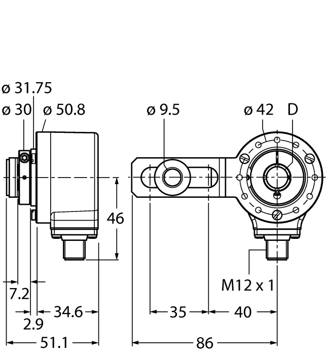 Turck RI-12H12S1-2F1000-H1181